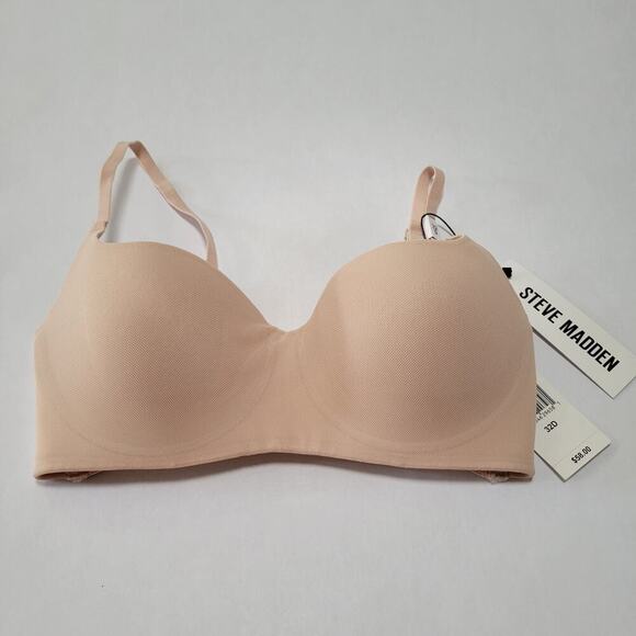 Steve Madden Mesh Balconette Bra SM11851 Rose Dust NWT Size 32D - Picture 2 of 7
